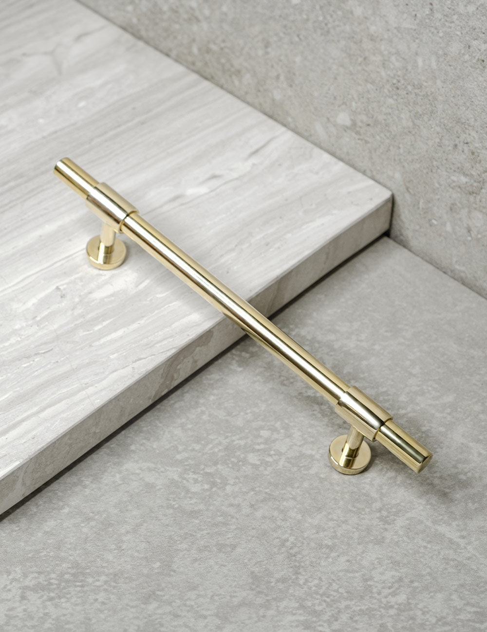 Polished Brass. Modern cabinet hardware made of solid brass by BRANDT Collective.