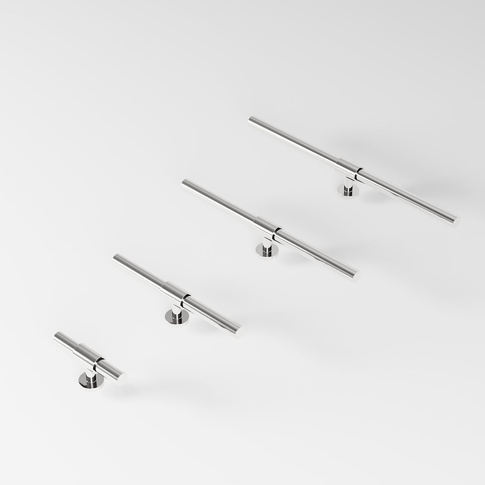 REFINED  T-bar 182 mm in polished nickel by BRANDT Collective luxury hardware