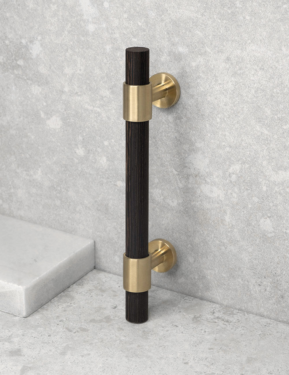 Wenge. Luxury cabinet hardware made of solid brass by BRANDT Collective. 