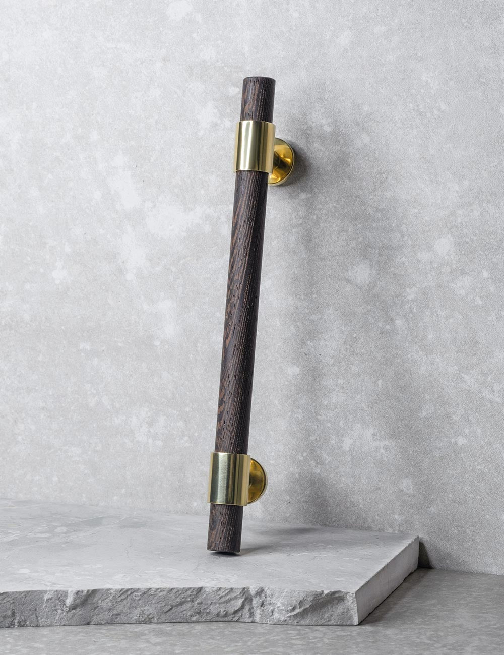 Wenge. Luxury cabinet hardware made of solid brass by BRANDT Collective. 