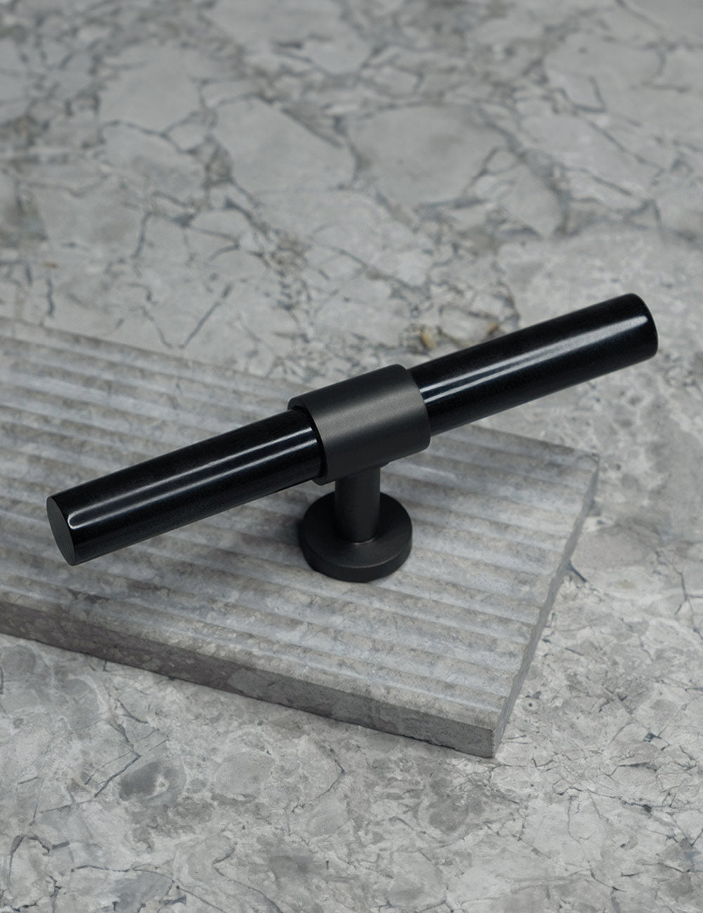 Black Horn. Luxury cabinet hardware made of solid brass by BRANDT Collective. 