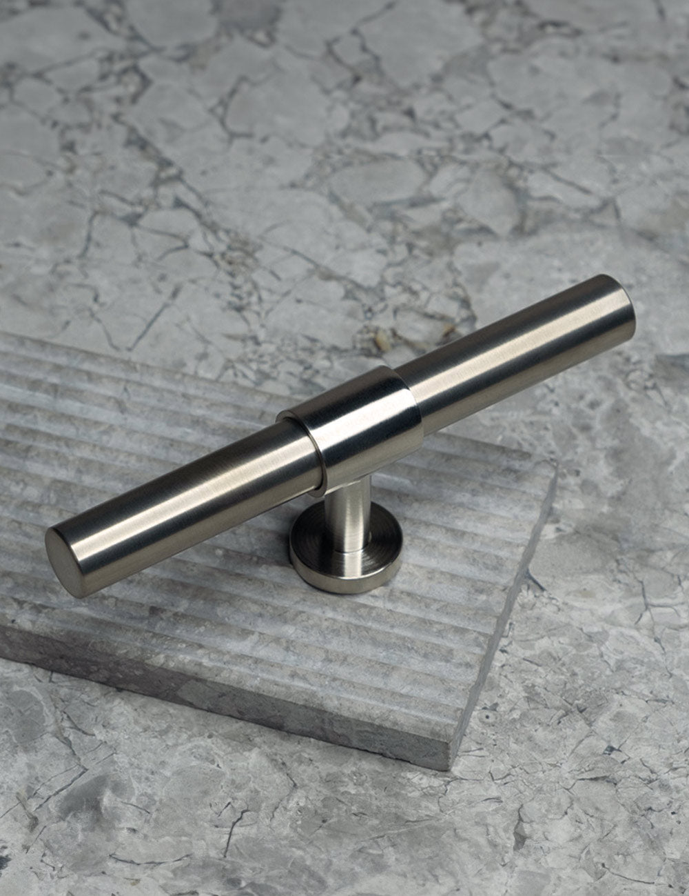 Satin Nickel. Luxury cabinet hardware made of solid brass by BRANDT Collective. 