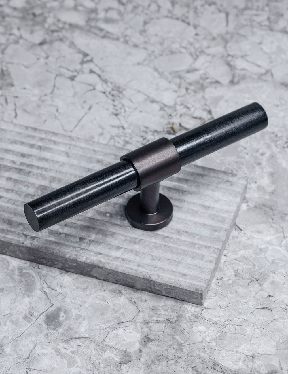 Black Horn. Luxury cabinet hardware made of solid brass by BRANDT Collective. 