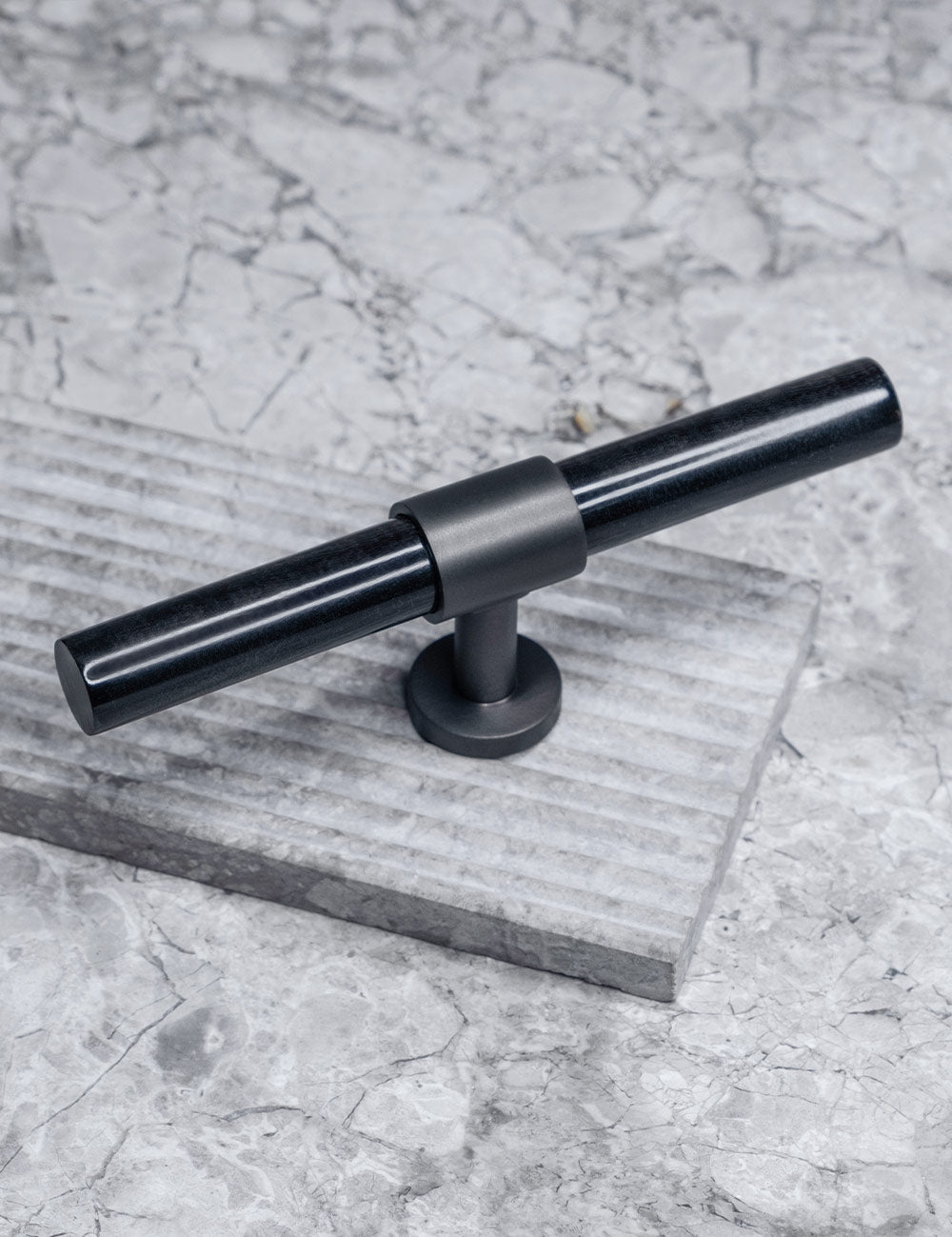 Black Horn. Luxury cabinet hardware made of solid brass by BRANDT Collective. 