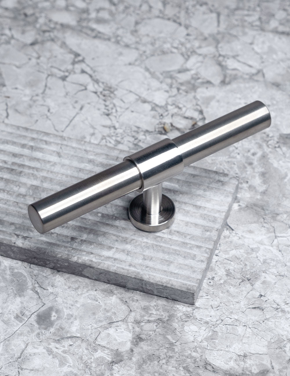 Brushed Nickel. Luxury cabinet hardware made of solid brass by BRANDT Collective. 