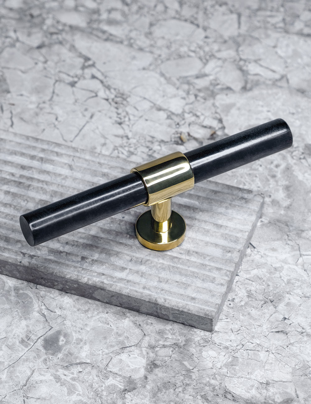 Black Horn. Luxury cabinet hardware made of solid brass by BRANDT Collective. 