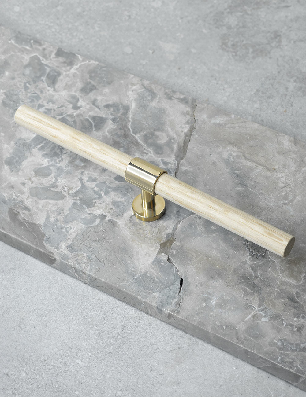 Oak. Luxury cabinet hardware made of solid brass by BRANDT Collective. 