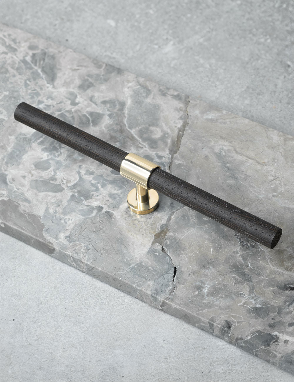 Wenge. Luxury cabinet hardware made of solid brass by BRANDT Collective. 