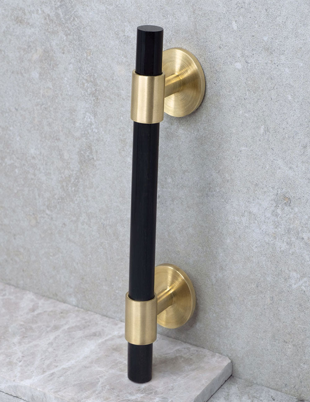 Black Horn. Luxury cabinet hardware made of solid brass by BRANDT Collective.