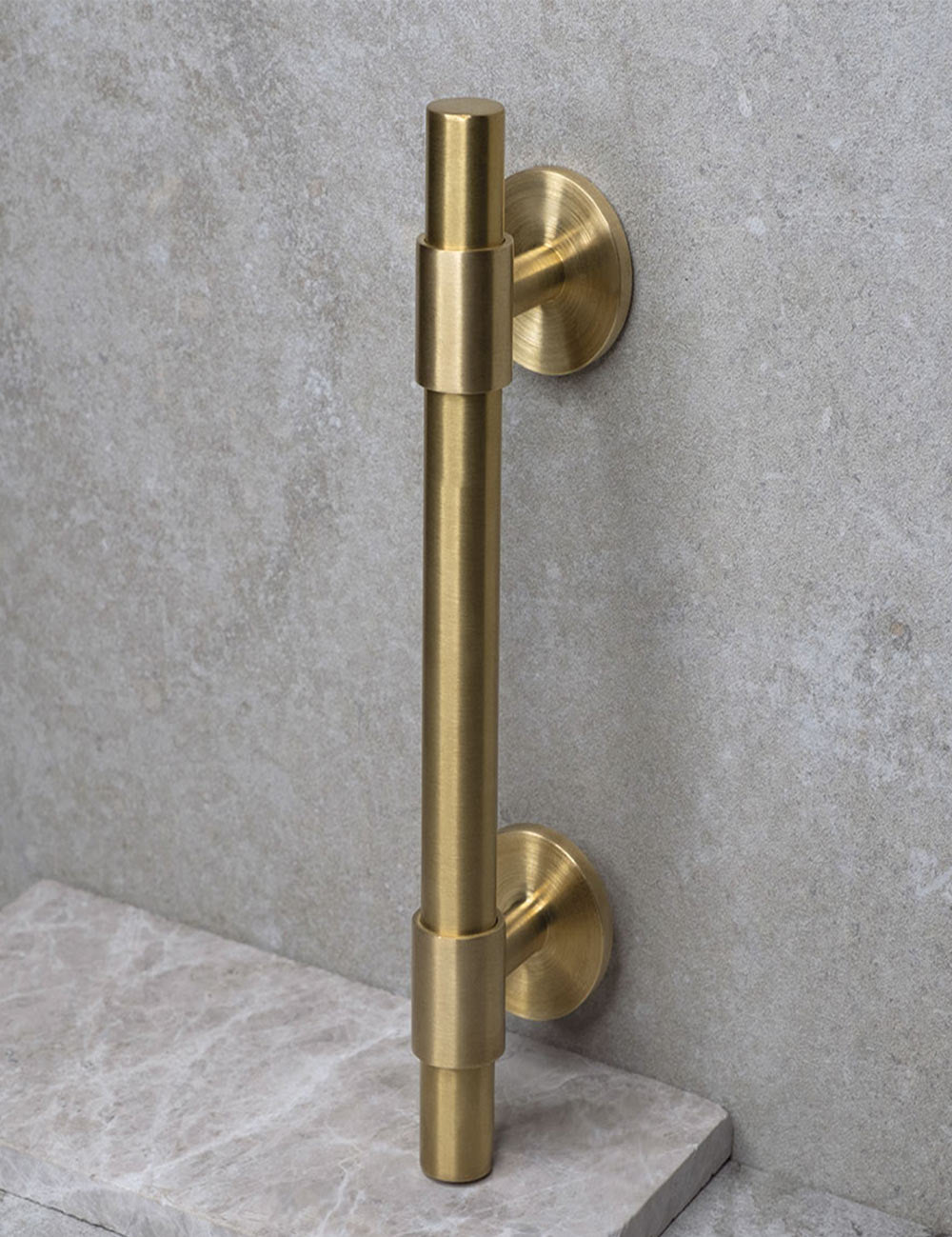 Brushed Brass. Luxury cabinet hardware made of solid brass by BRANDT Collective.