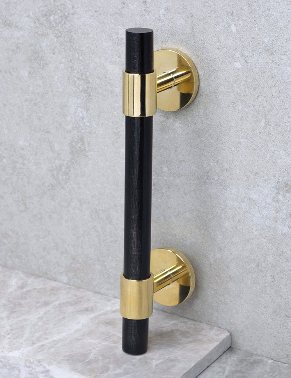 Black Horn. Luxury cabinet hardware made of solid brass by BRANDT Collective.