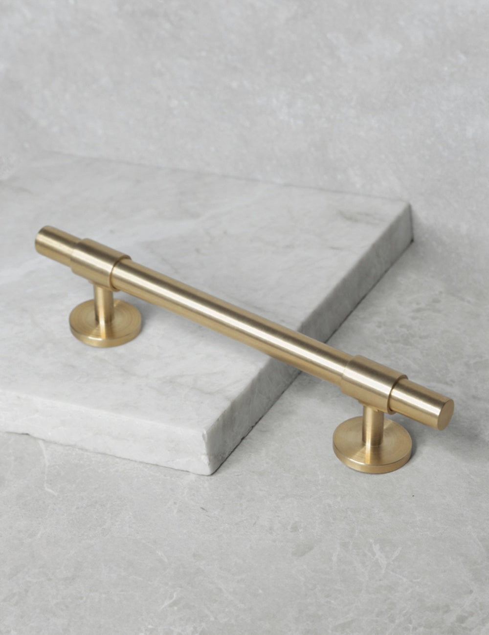 Satin Brass. Luxury cabinet hardware made of solid brass by BRANDT Collective.