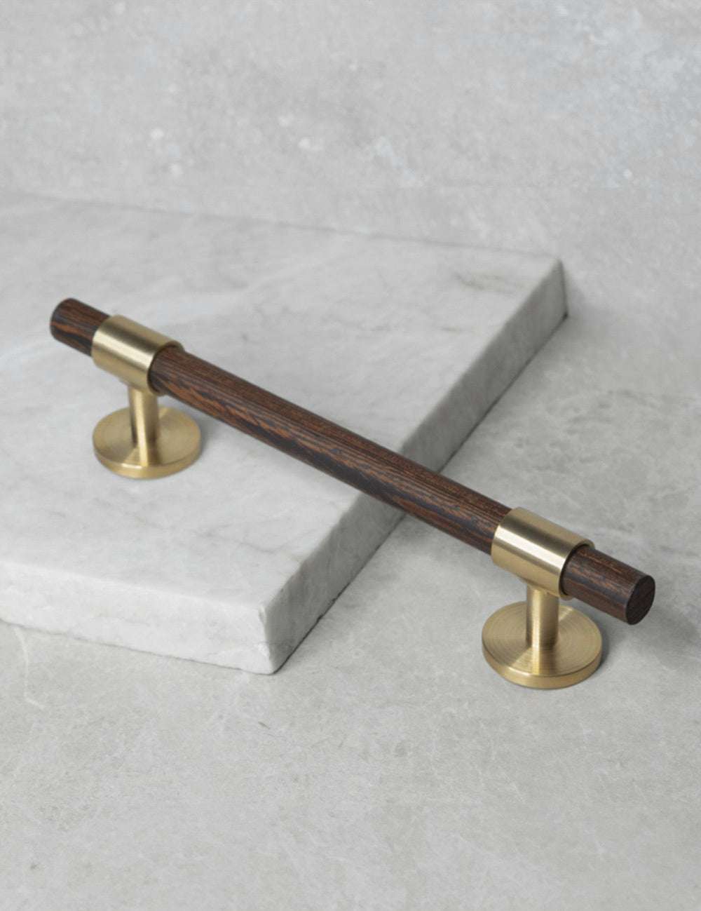 Wenge. Luxury cabinet hardware made of solid brass by BRANDT Collective.