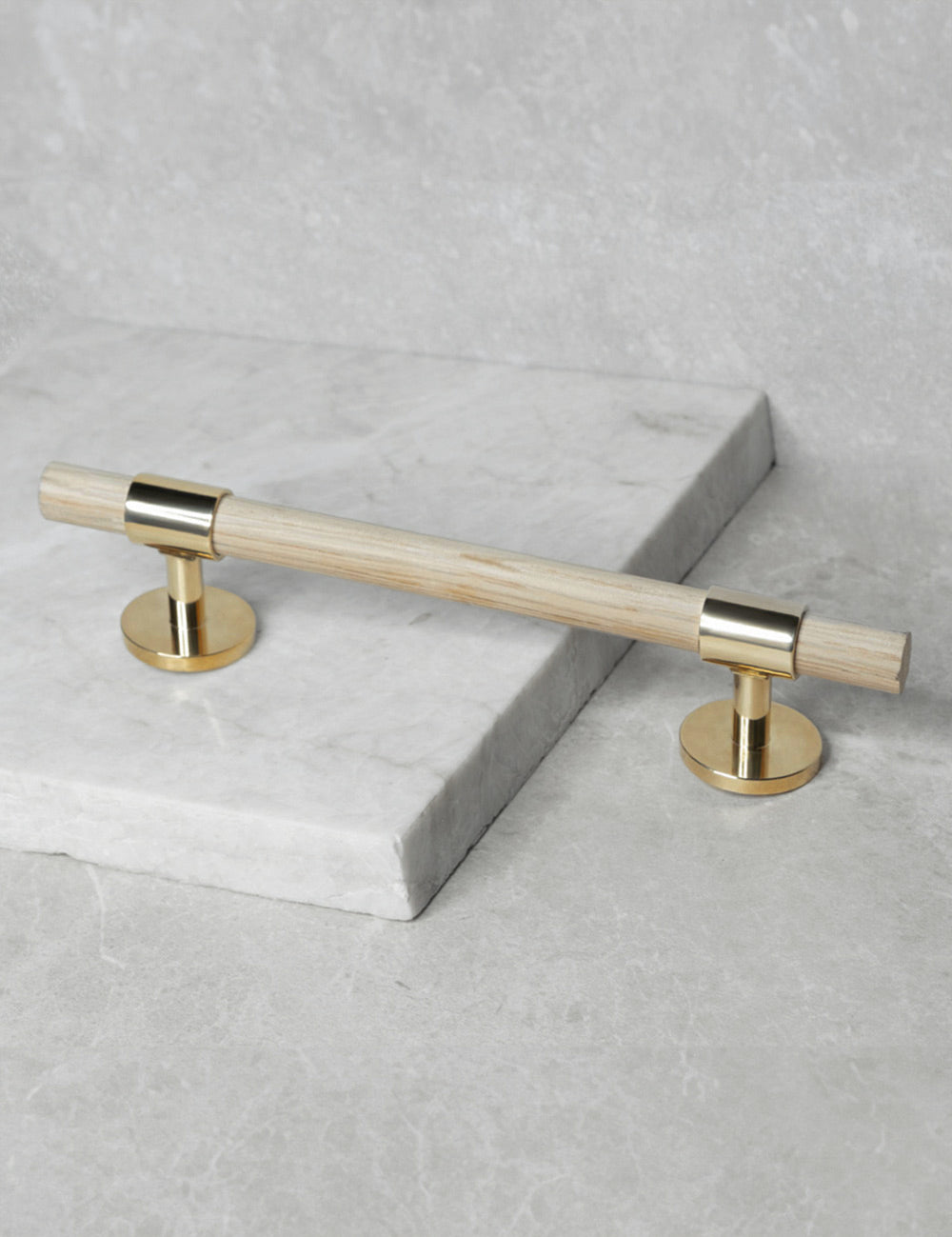 Oak. Luxury cabinet hardware made of solid brass by BRANDT Collective.