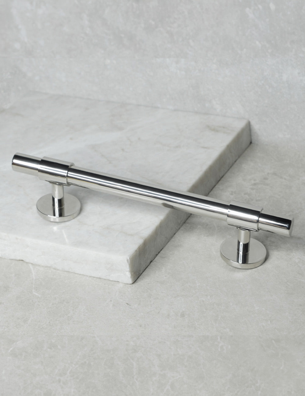 Polished Nickel. Luxury cabinet hardware made of solid brass by BRANDT Collective.