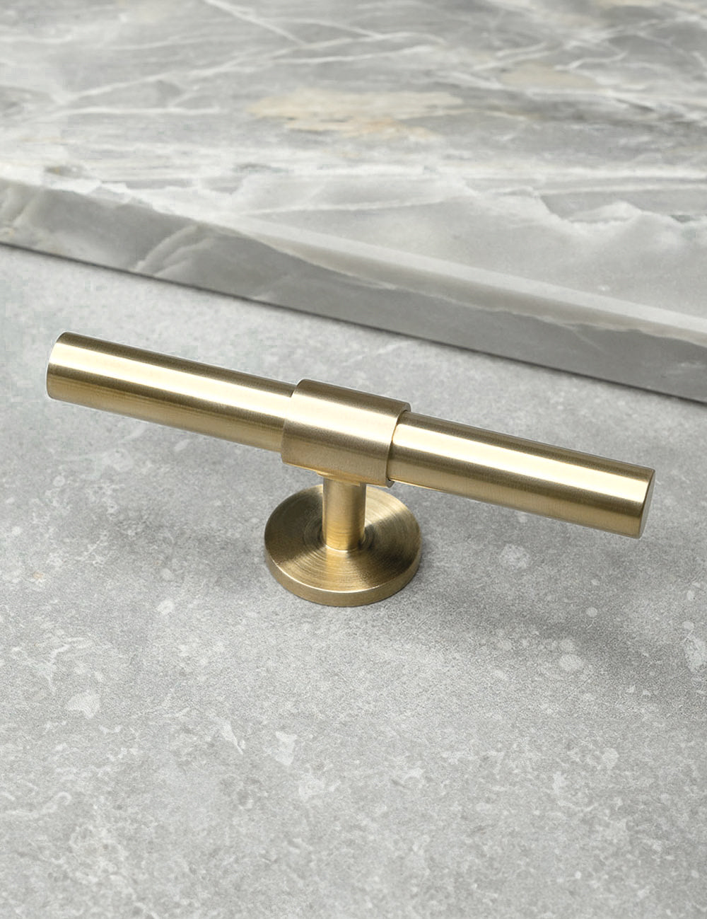 Satin Brass. Luxury cabinet hardware made of solid brass by BRANDT Collective. 