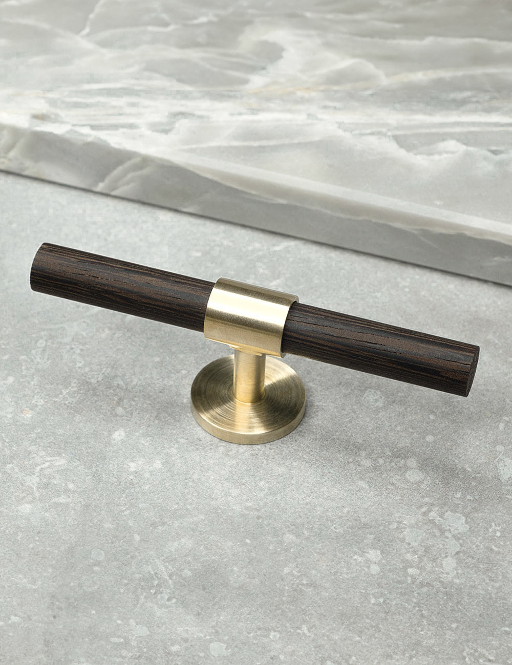 Wenge. Luxury cabinet hardware made of solid brass by BRANDT Collective.