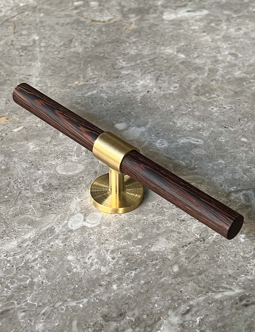 Wenge. Luxury cabinet hardware made of solid brass by BRANDT Collective. 