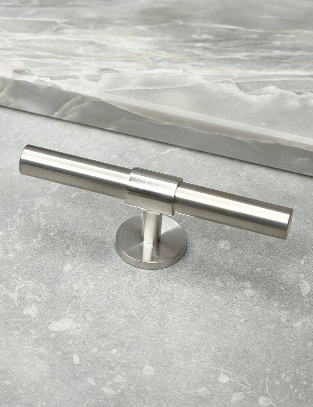 Satin Nickel. Luxury cabinet hardware made of solid brass by BRANDT Collective.