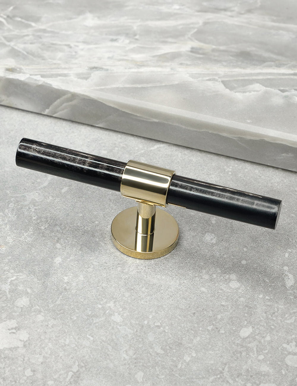 Black Horn. Luxury cabinet hardware made of solid brass by BRANDT Collective. 