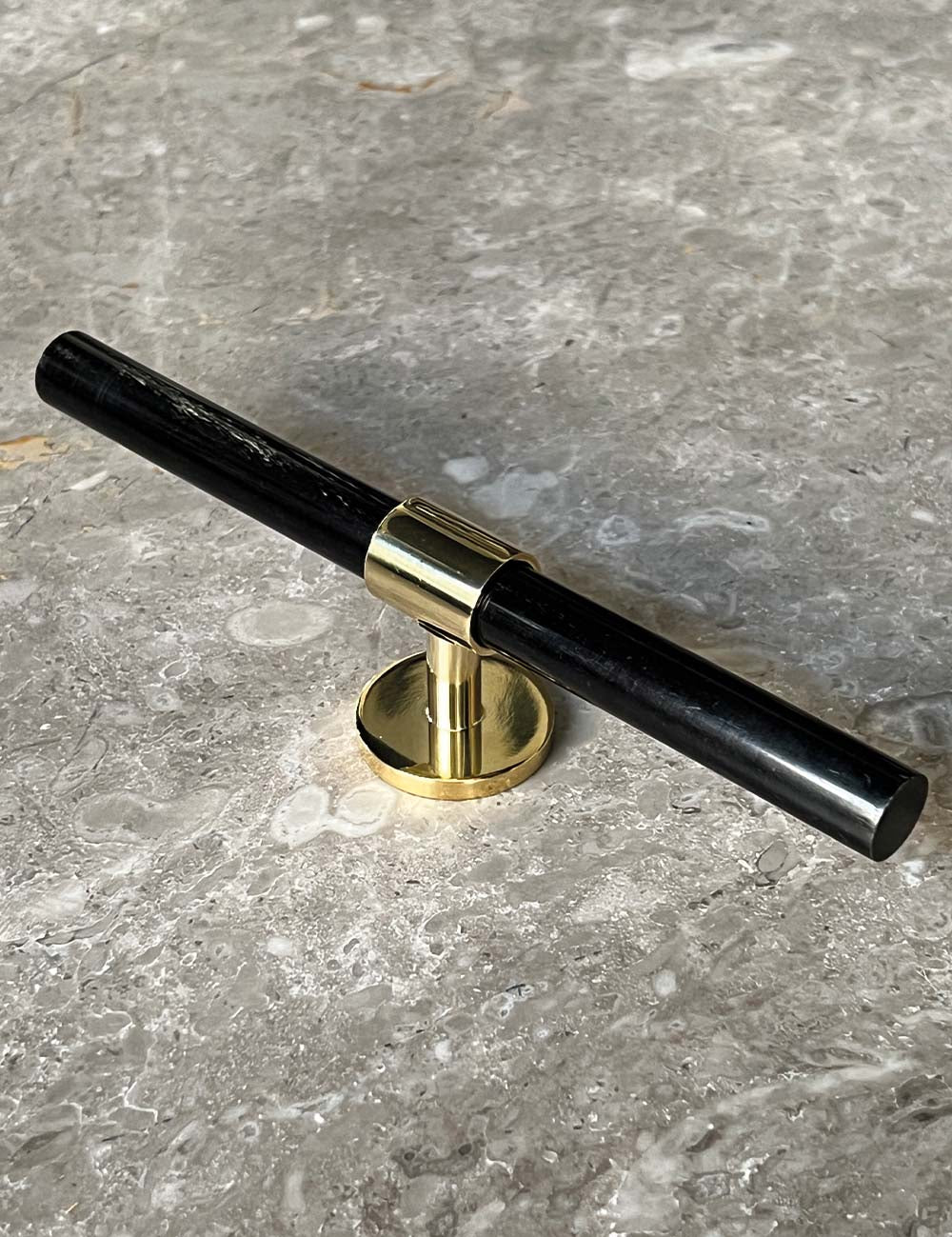 Black Horn. Luxury cabinet hardware made of solid brass by BRANDT Collective.