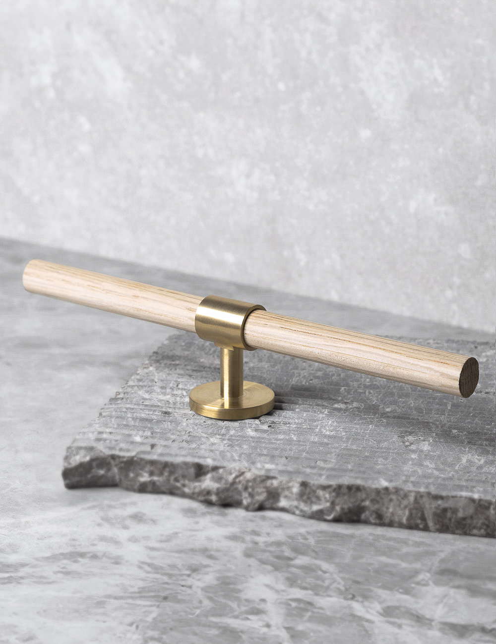 Oak. Luxury cabinet hardware made of solid brass by BRANDT Collective.