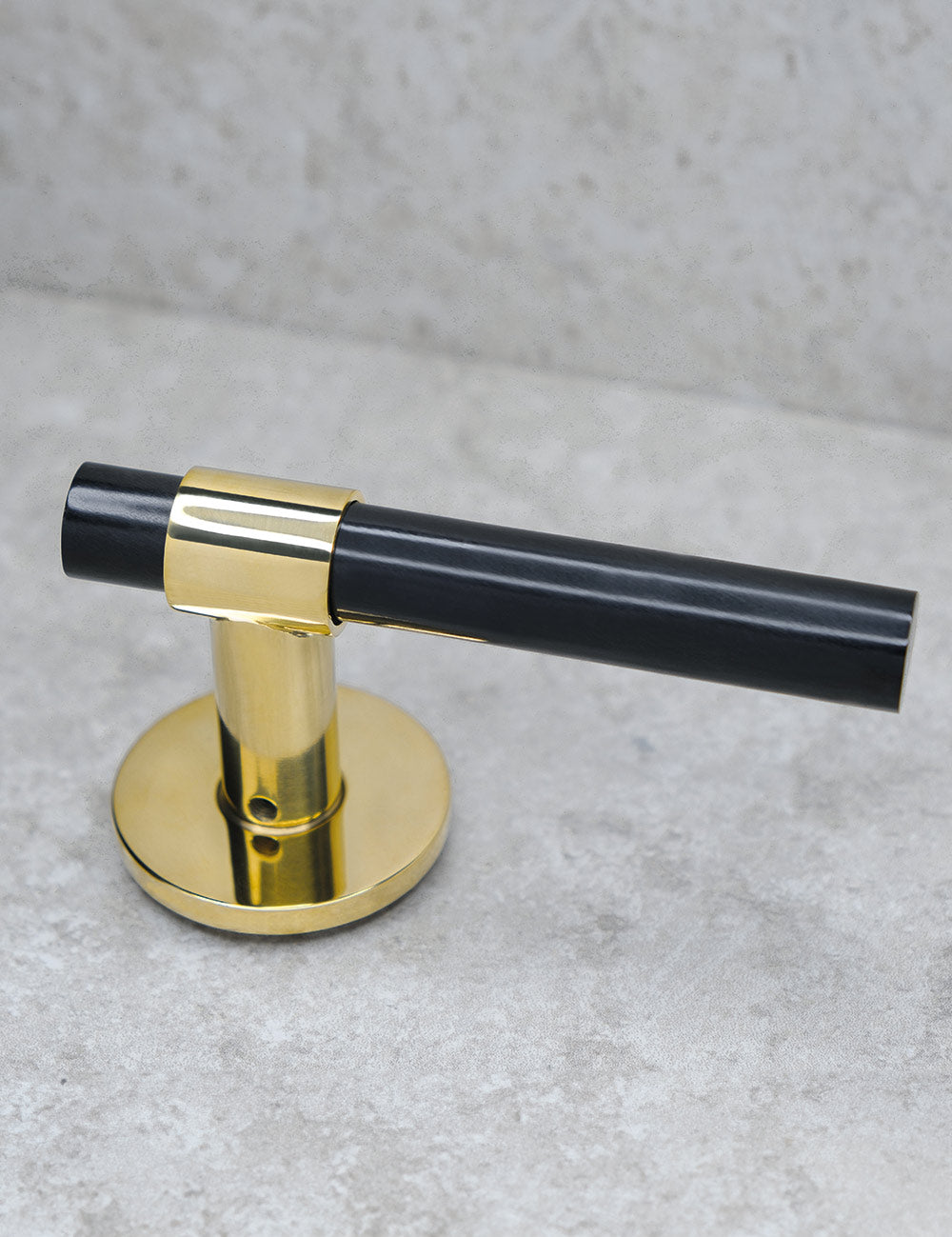 Black Horn. Modern door hardware made of solid brass by BRANDT Collective.