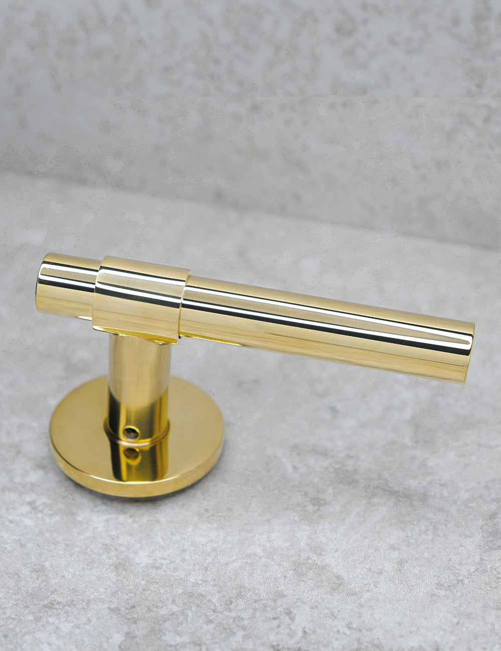 Polished Brass. Modern door hardware made of solid brass by BRANDT Collective.