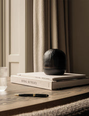 BRANDT Copenhagen SERENE aroma diffuser lamp smoke grey glass shade.