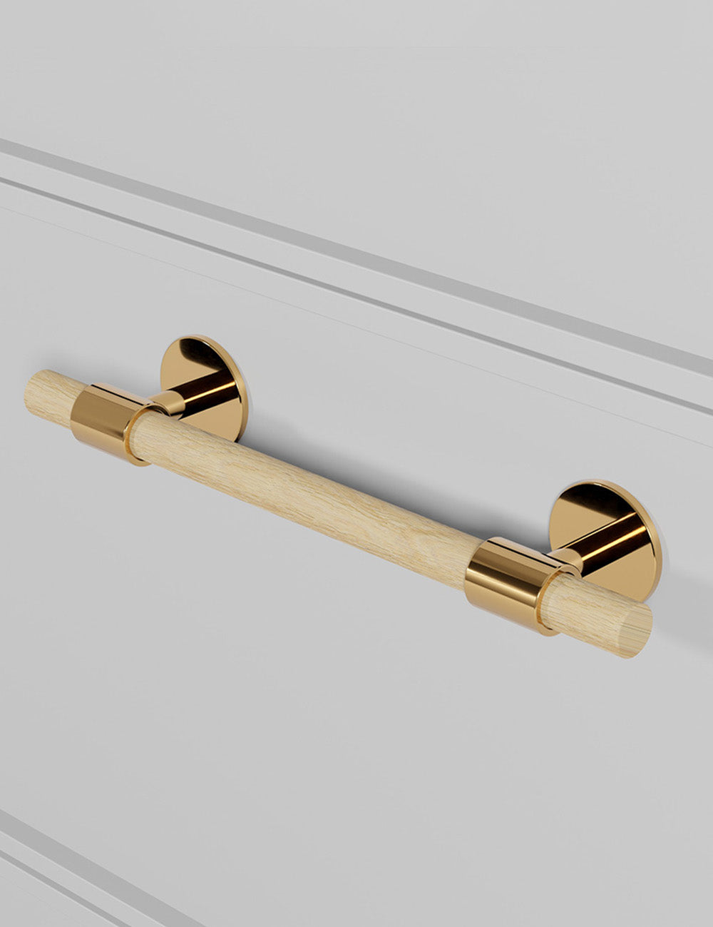 Oak. Luxury cabinet hardware made of solid brass by BRANDT Collective.