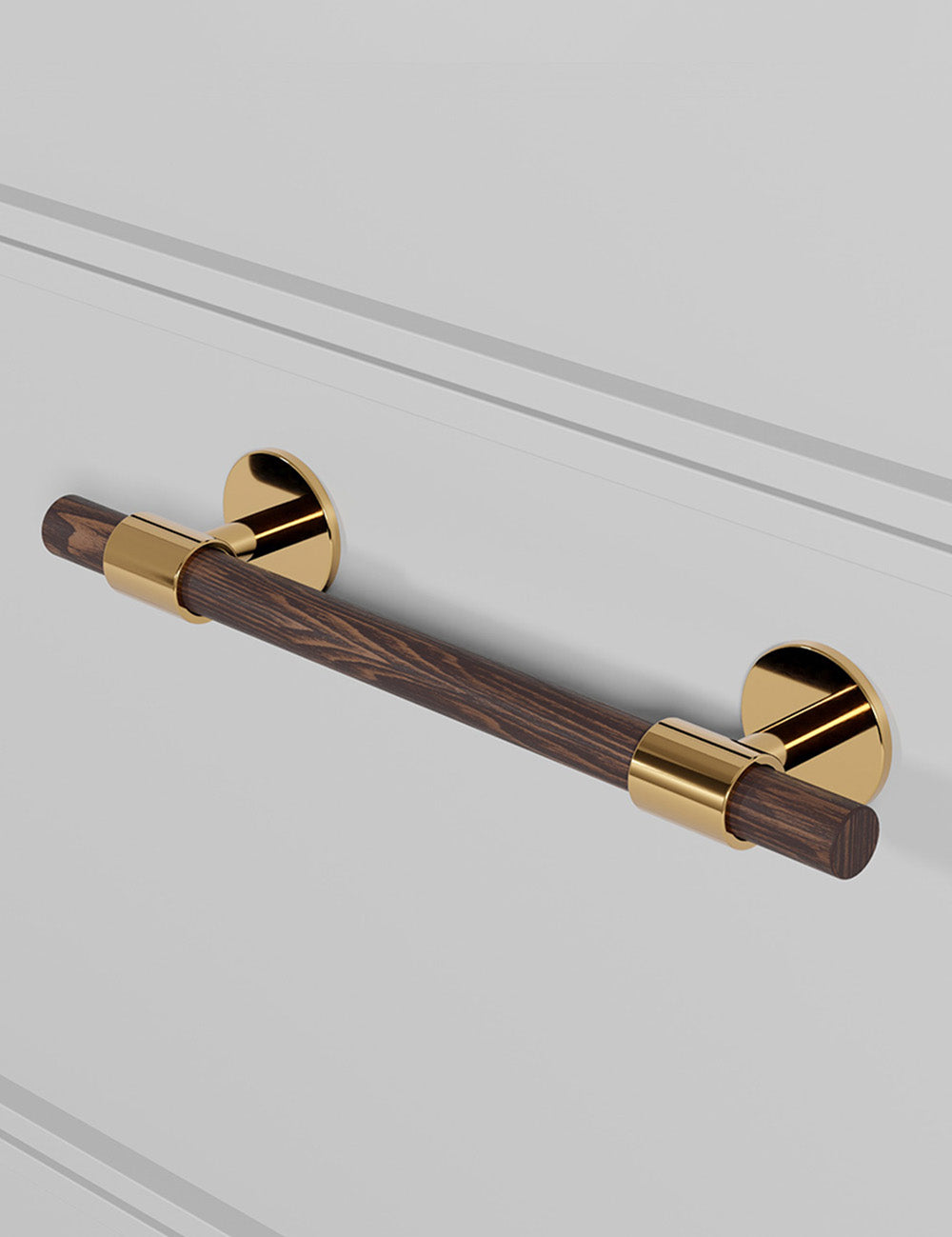 Wenge. Luxury cabinet hardware made of solid brass by BRANDT Collective.