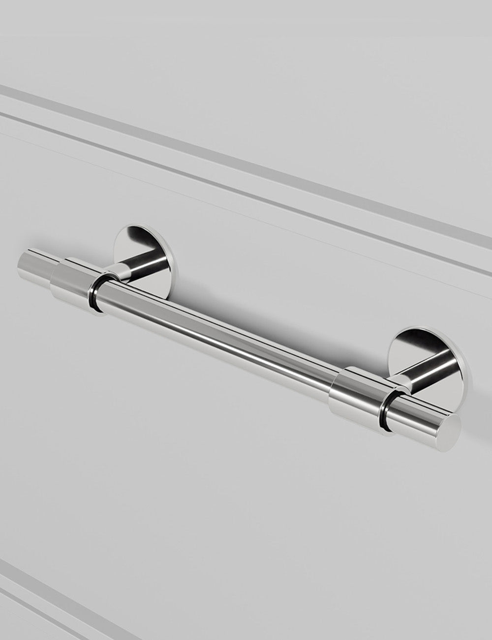 Polished Nickel. Luxury cabinet hardware made of solid brass by BRANDT Collective.