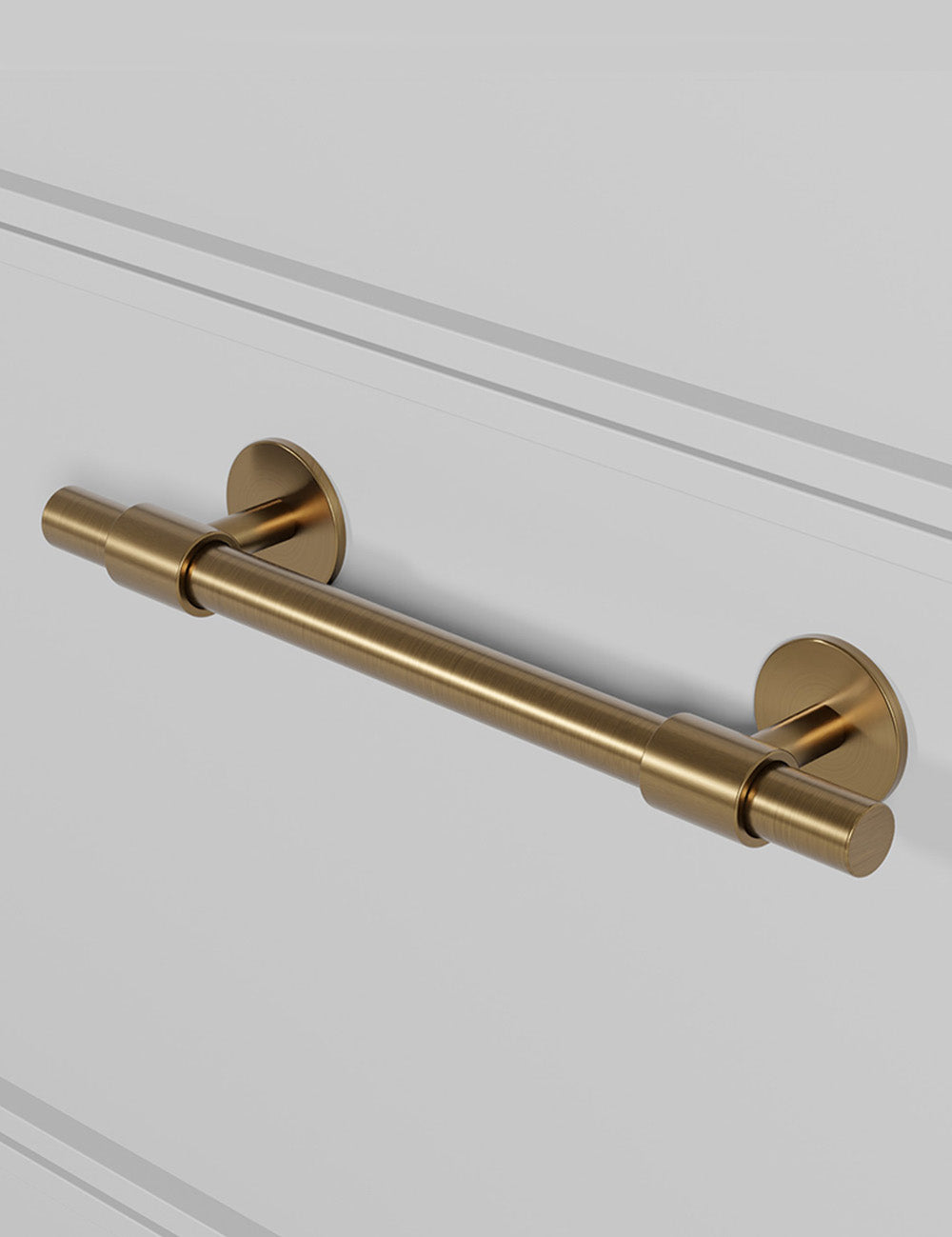 Satin Brass. Luxury cabinet hardware made of solid brass by BRANDT Collective.