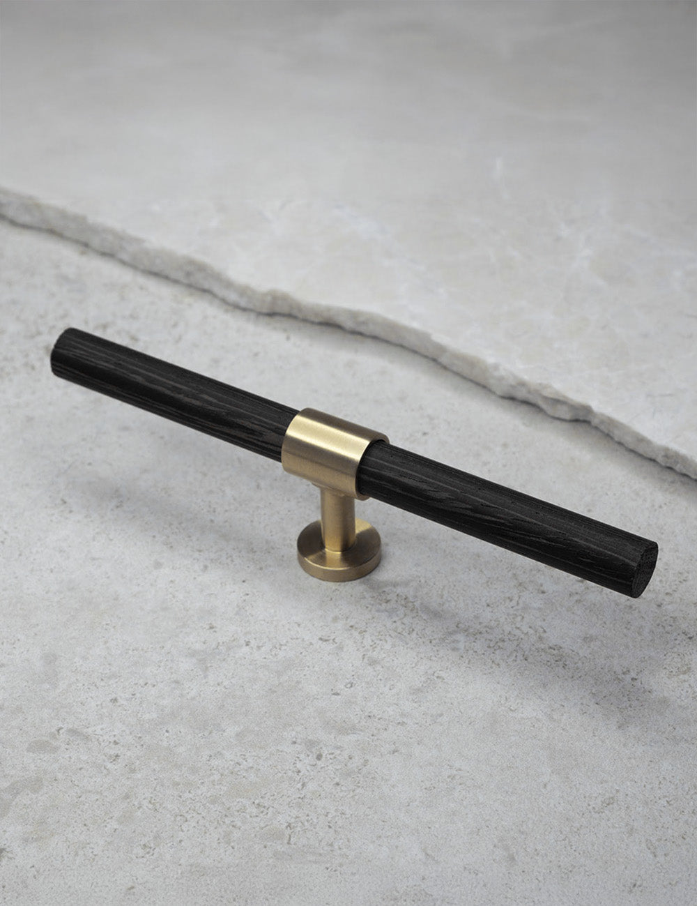 Wenge. Luxury cabinet hardware made of solid brass by BRANDT Collective. 