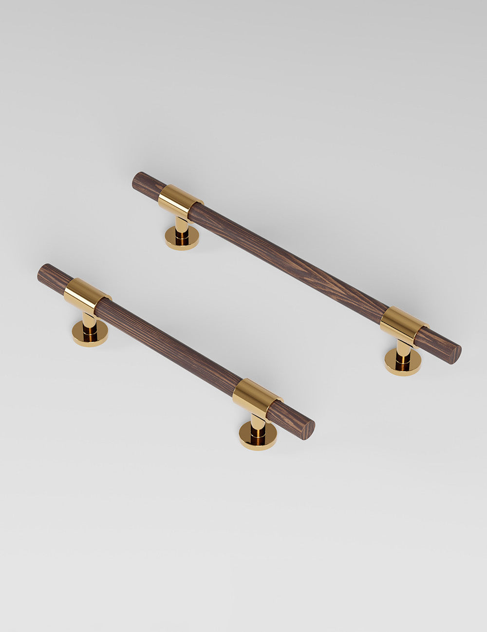 Wenge. Luxury cabinet hardware made of solid brass by BRANDT Collective. 