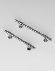 SIGNATURE slim pull bar handle 150 mm in Satin Nickel/Satin NIckel. Luxury cabinet hardware made of solid brass by BRANDT Collective. 