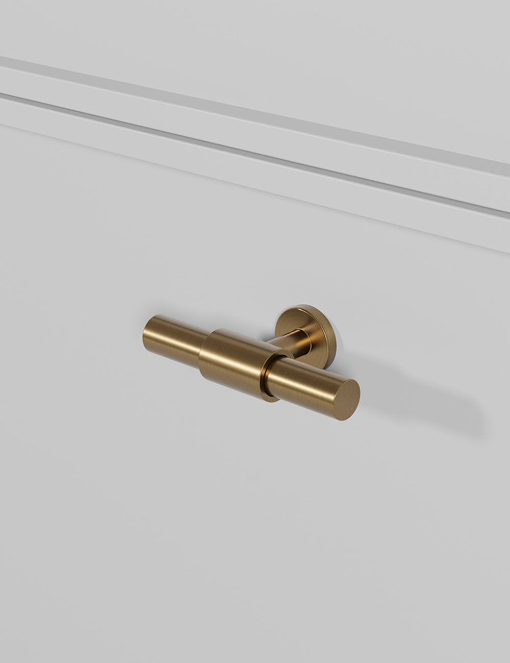 Brushed Brass. Modern kitchen hardware made of solid brass by BRANDT Collective.