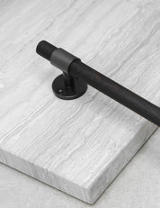 SIGNATURE 30 Tea towel bar 450 mm in Nearly Black/Wenge. Luxury kitchen hardware made of solid brass by BRANDT Collective. 