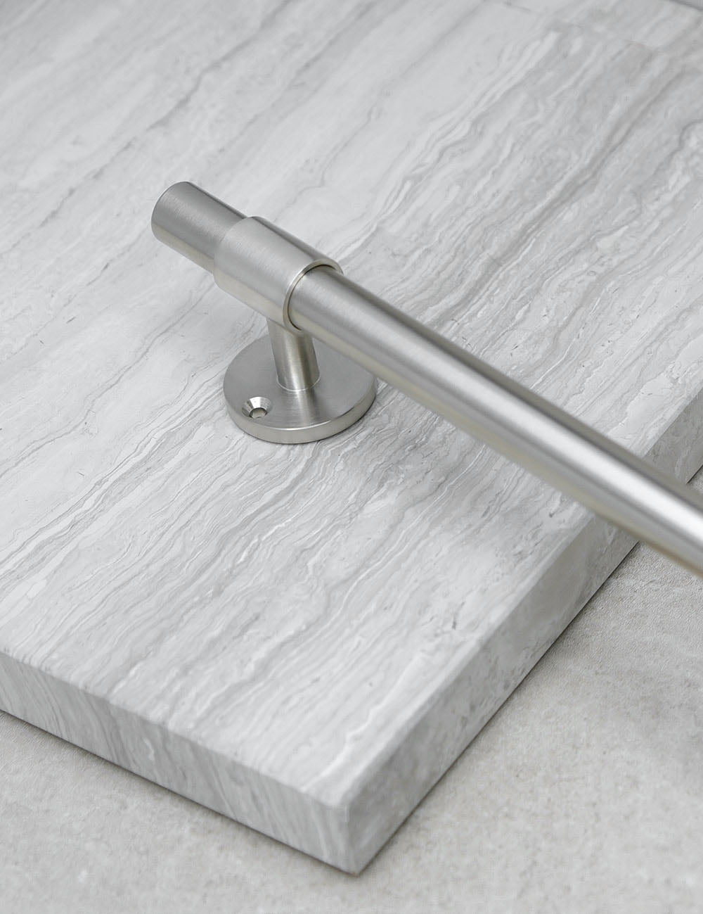 Brushed Nickel. Luxury kitchen hardware made of solid brass by BRANDT Collective. 