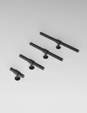 SIGNATURE 20 T-bar handle 113 mm in Nearly Black/Nearly Black. Luxury cabinet hardware made of solid brass by BRANDT Collective. 