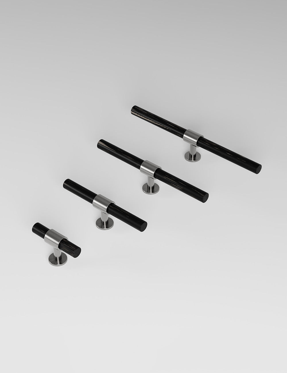 Black Horn. Luxury cabinet hardware made of solid brass by BRANDT Collective. 