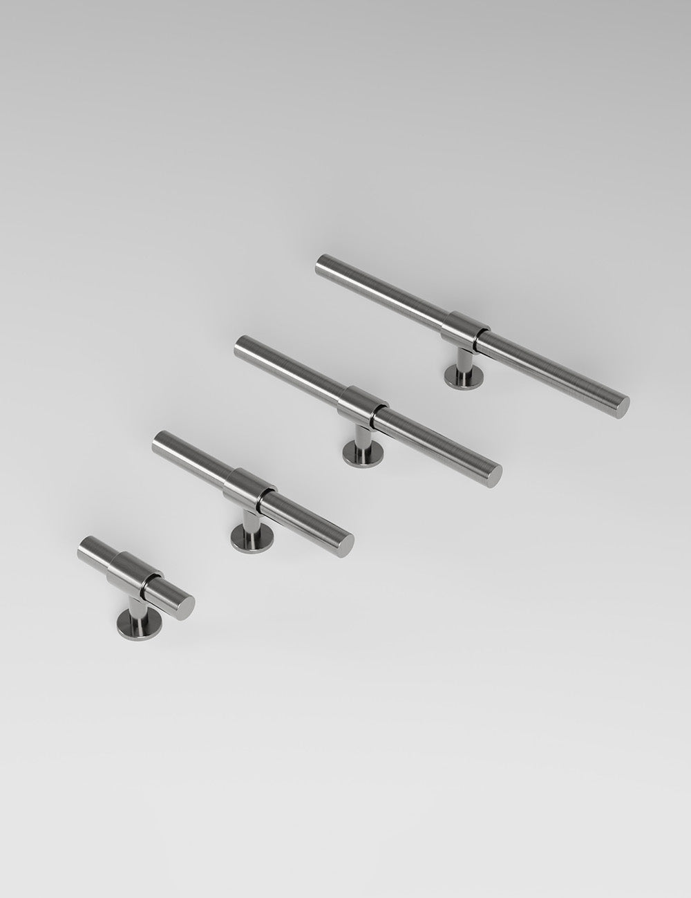 Satin Nickel. Luxury cabinet hardware made of solid brass by BRANDT Collective. 