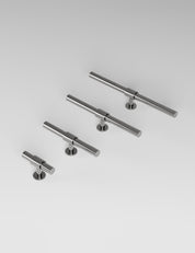 SIGNATURE 20 T-bar handle 113 mm in Satin Nickel/Satin Nickel. Luxury cabinet hardware made of solid brass by BRANDT Collective. 