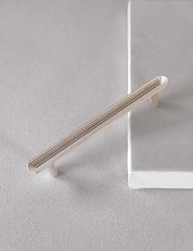 TERRACE pull bar 170 mm in Satin Nickel by BRANDT Collective. A hardware collection in collab with Norm architects consisting of knobs, T-bars and pull bars.