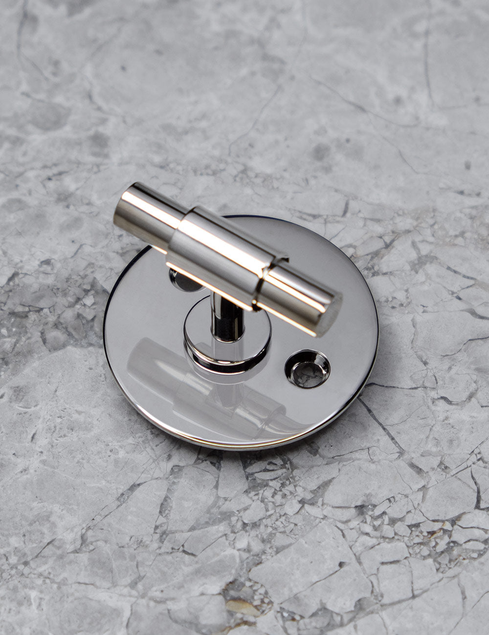 THUMBTURN lock in Polished Nickel. Elegant door hardware by BRANDT Collective.