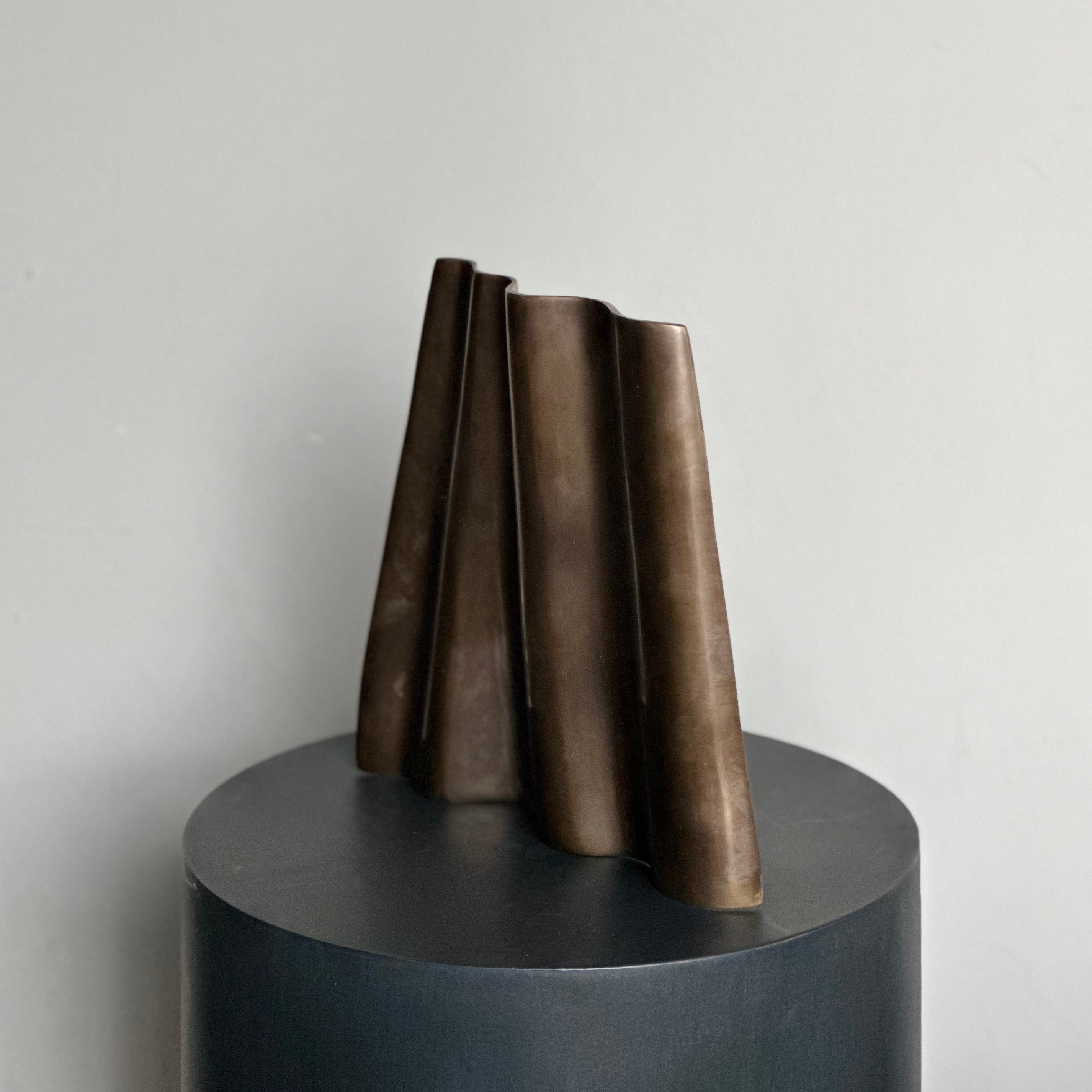 WALL sculpture in burninshed brass is designed by Julie Brandt for BRANDT Collective.