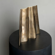 WALL sculpture in satin brass is designed by Julie Brandt for BRANDT Collective.