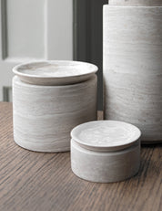 BRANDT EDO canister S in beige marble