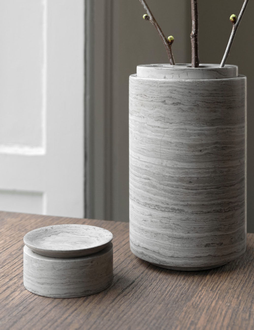 BRANDT Collective EDO canister S in grey marble