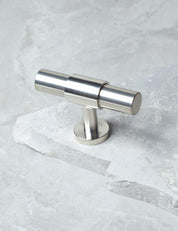 SIGNATURE 20 - T-bar handle 60 mm - Satin Nickel / Satin Nickel by BRANDT  Copenhagen 